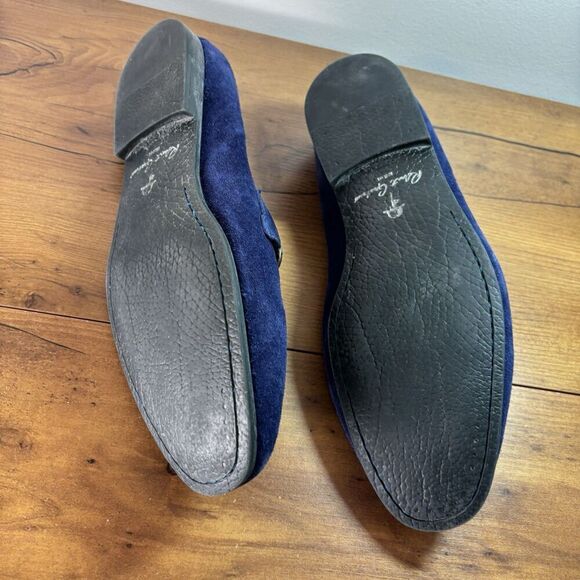 Robert Graham Sandhills Navy Blue Suede Penny Loafers Shoes Slip Ons Size 11 D main image 6